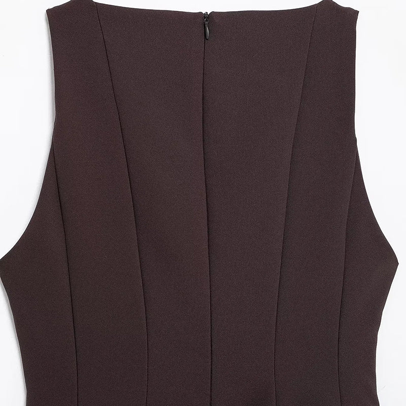 VESTIDO MINI KARLA CAFE