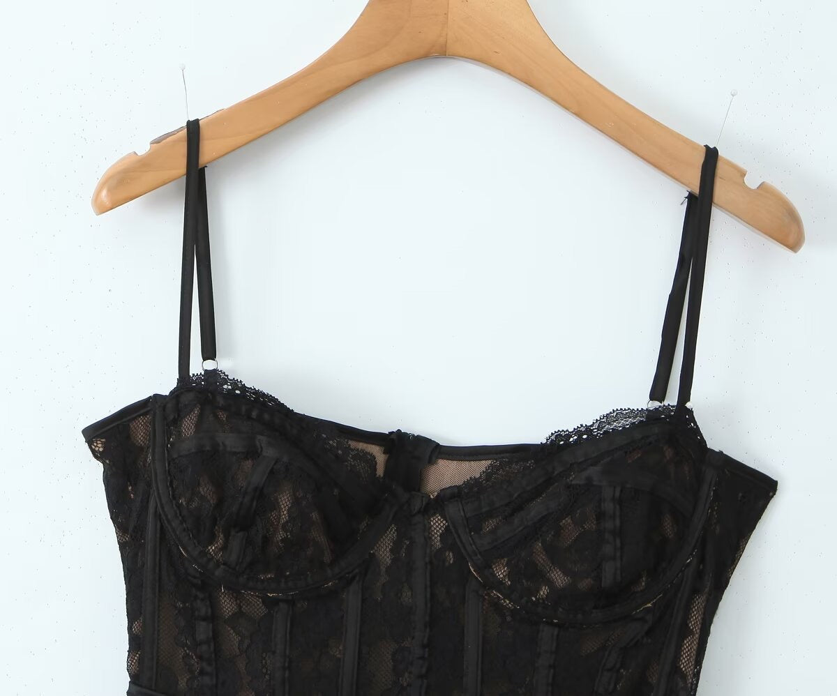 TOP BUSTIER NEGRO VANESSA