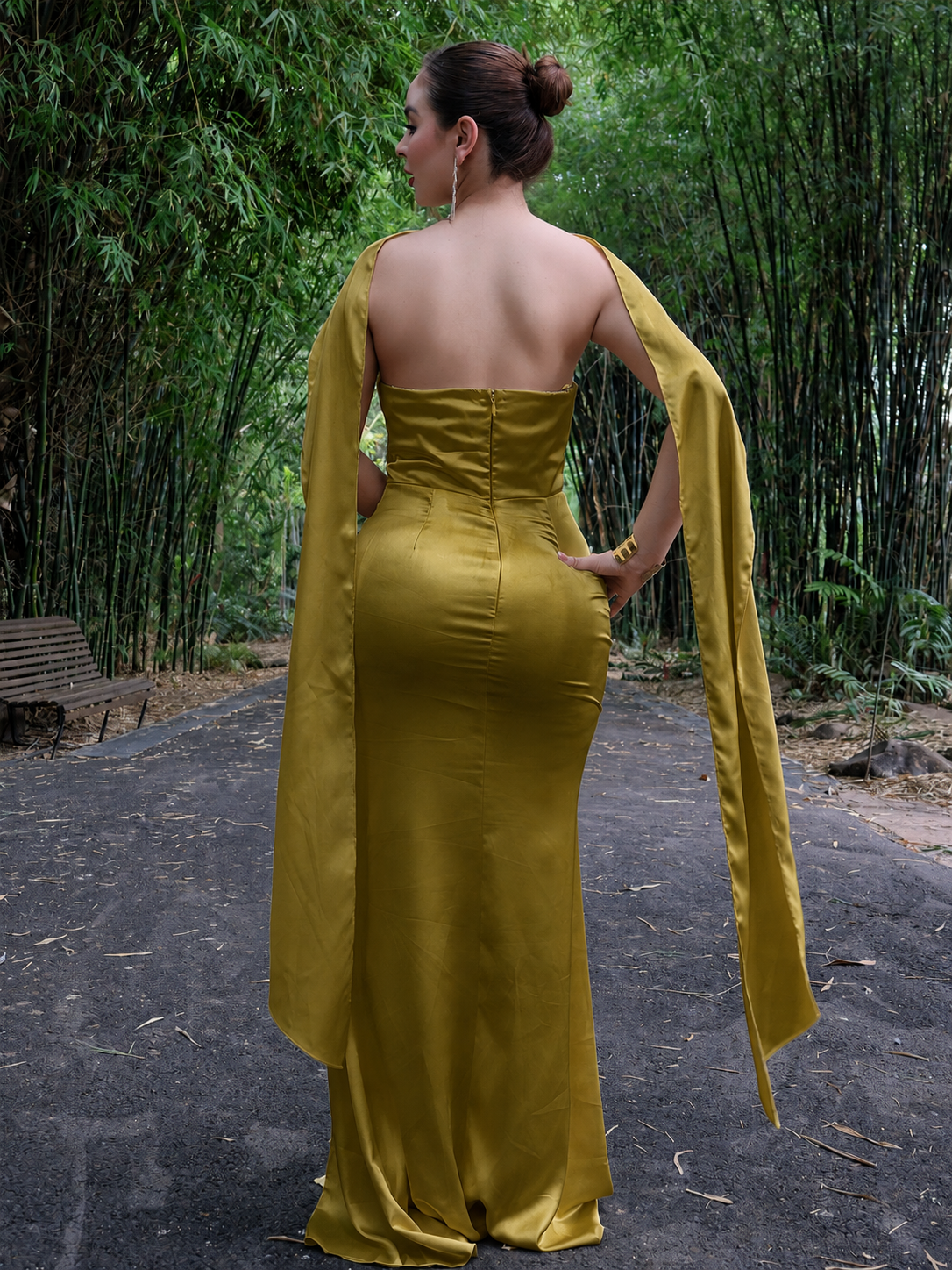 VESTIDO FAYE LIGHT OLIVE MAXI