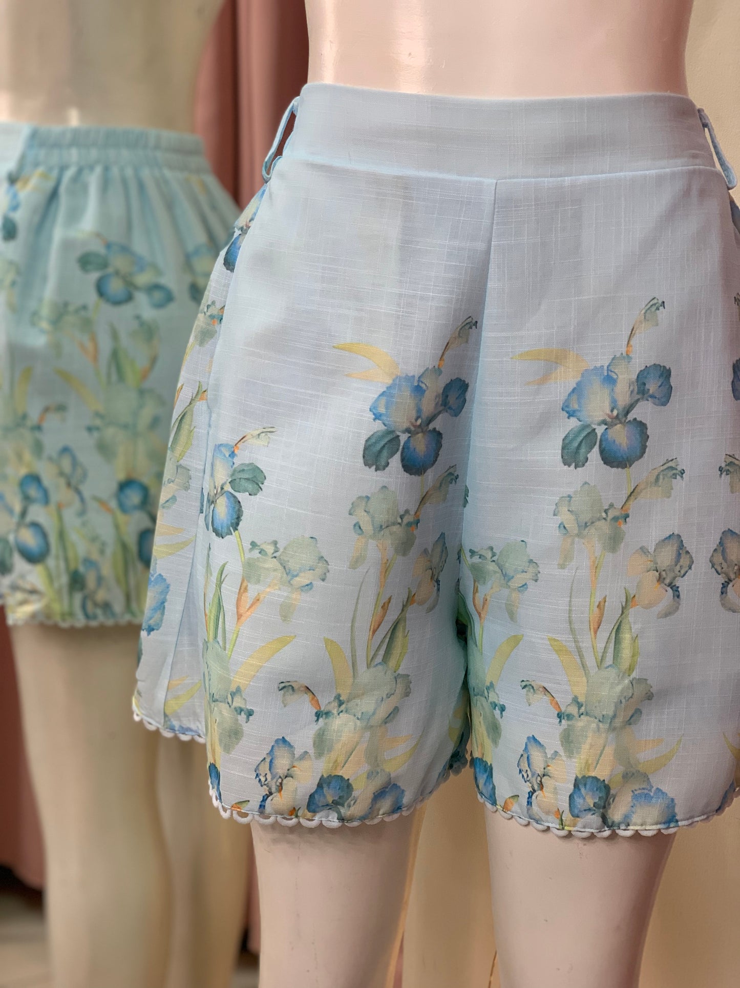 THE HARPER LINEN SET BABY BLUE