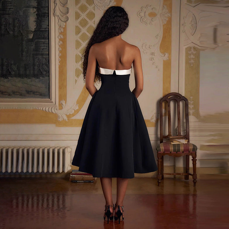 FRANCE DRESS NEGRO/BLANCO