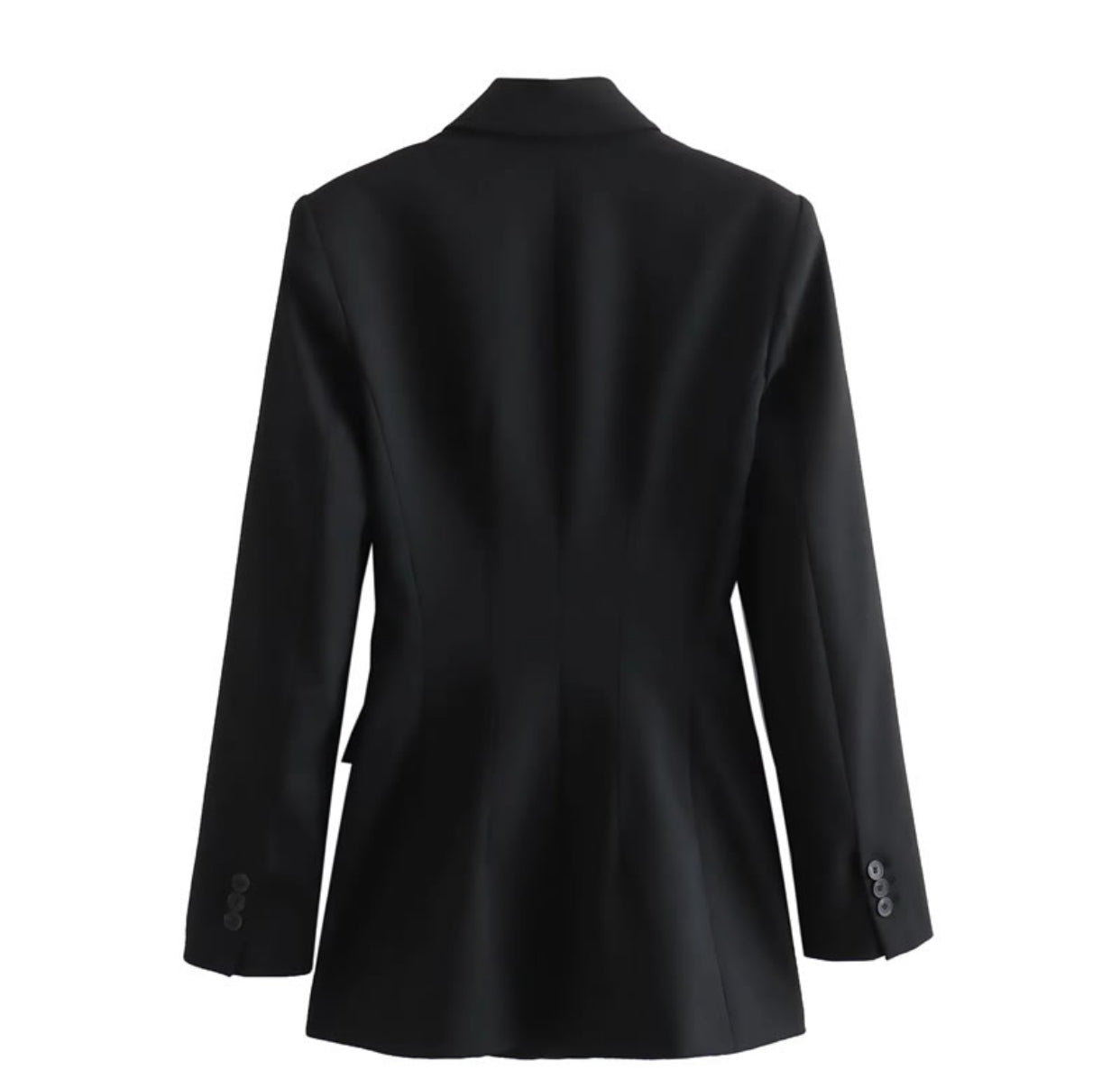 BLAZER NEGRO FORMAL CON DOBLE BOTÓN