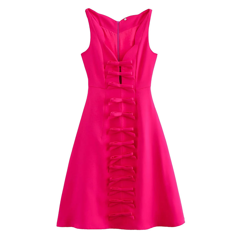 VESTIDO MIDI BARBIE MOÑOS