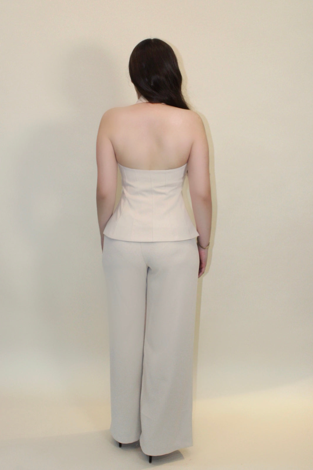 CAMILLE SET CAMEL PANTALON + CHALECO