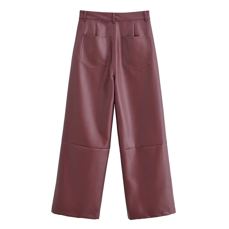 PANTALON EFECTO PIEL TINTO