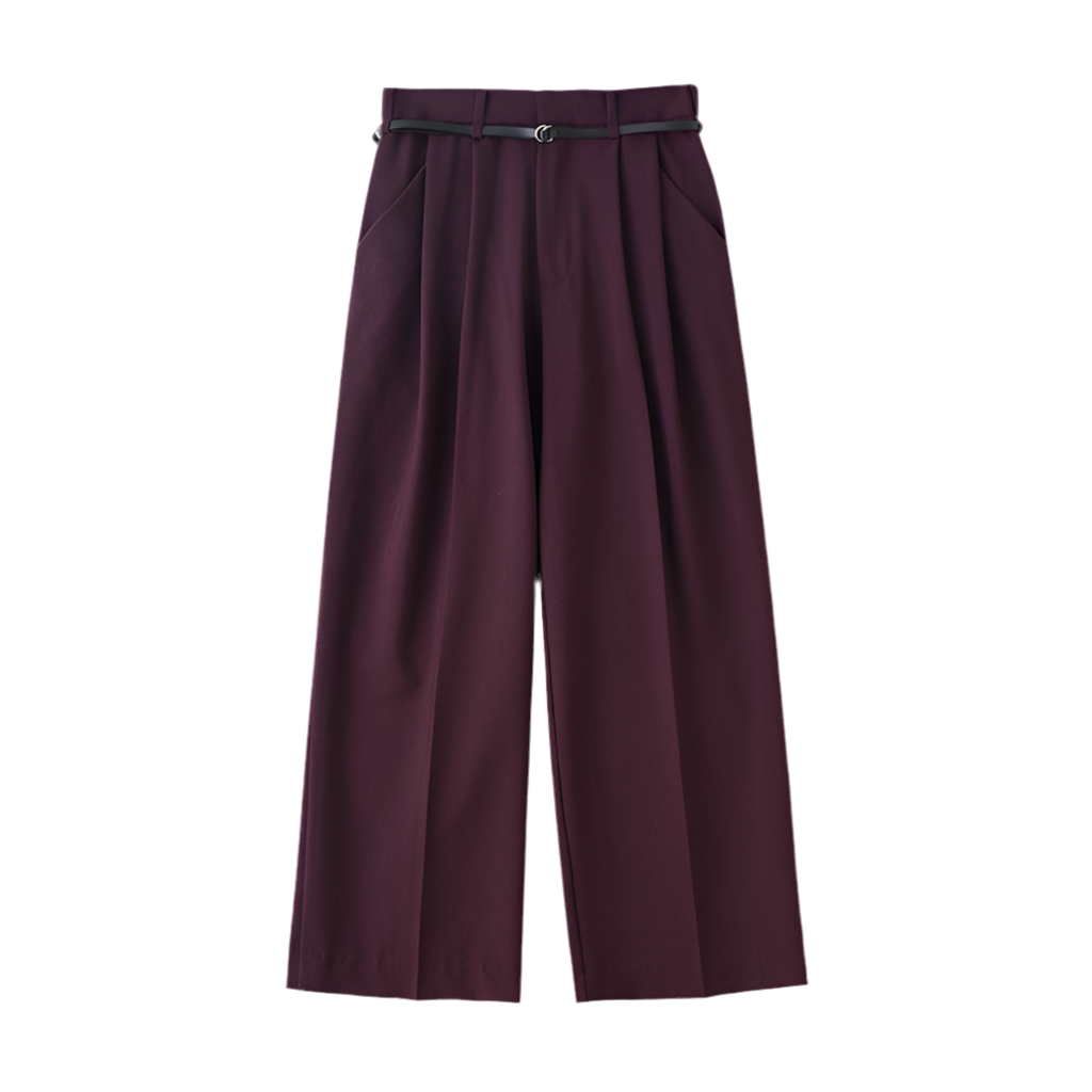 PANTALÓN TINTO CON CINTO
