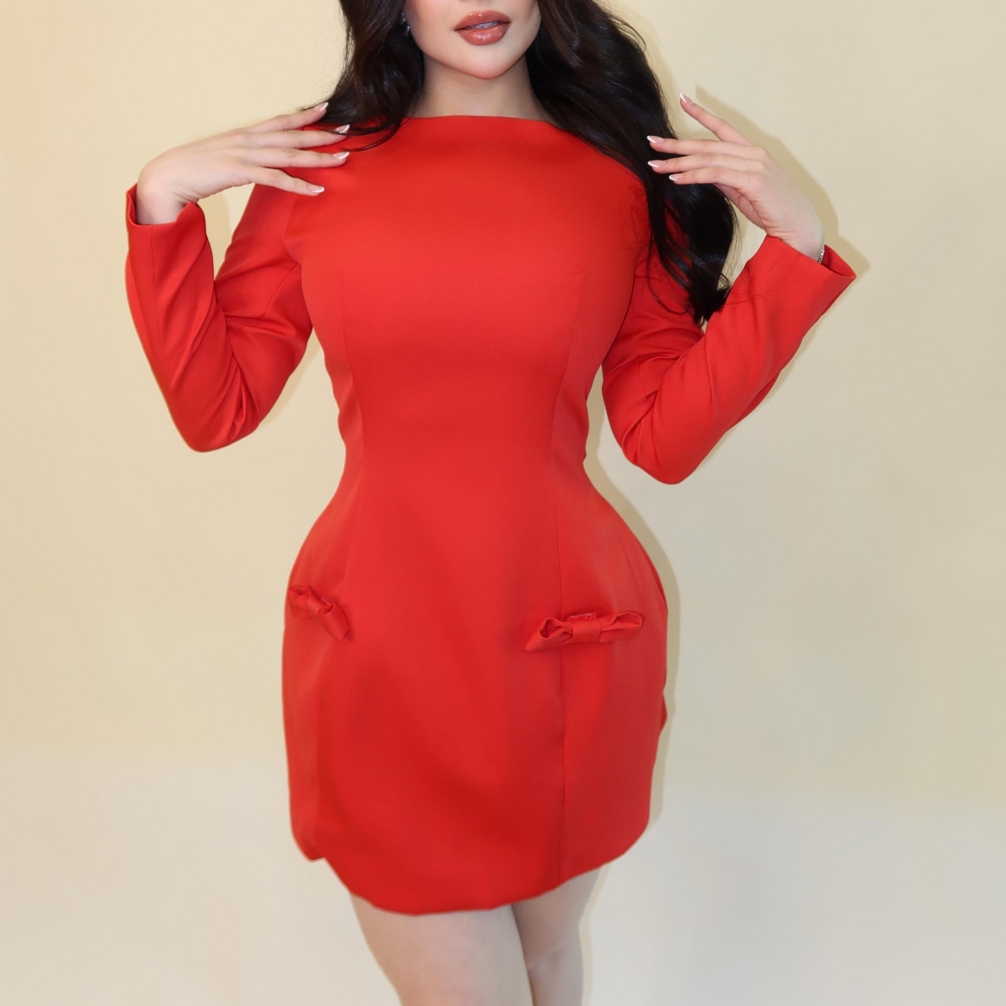 ITALY DRESS ROJO MOÑOS