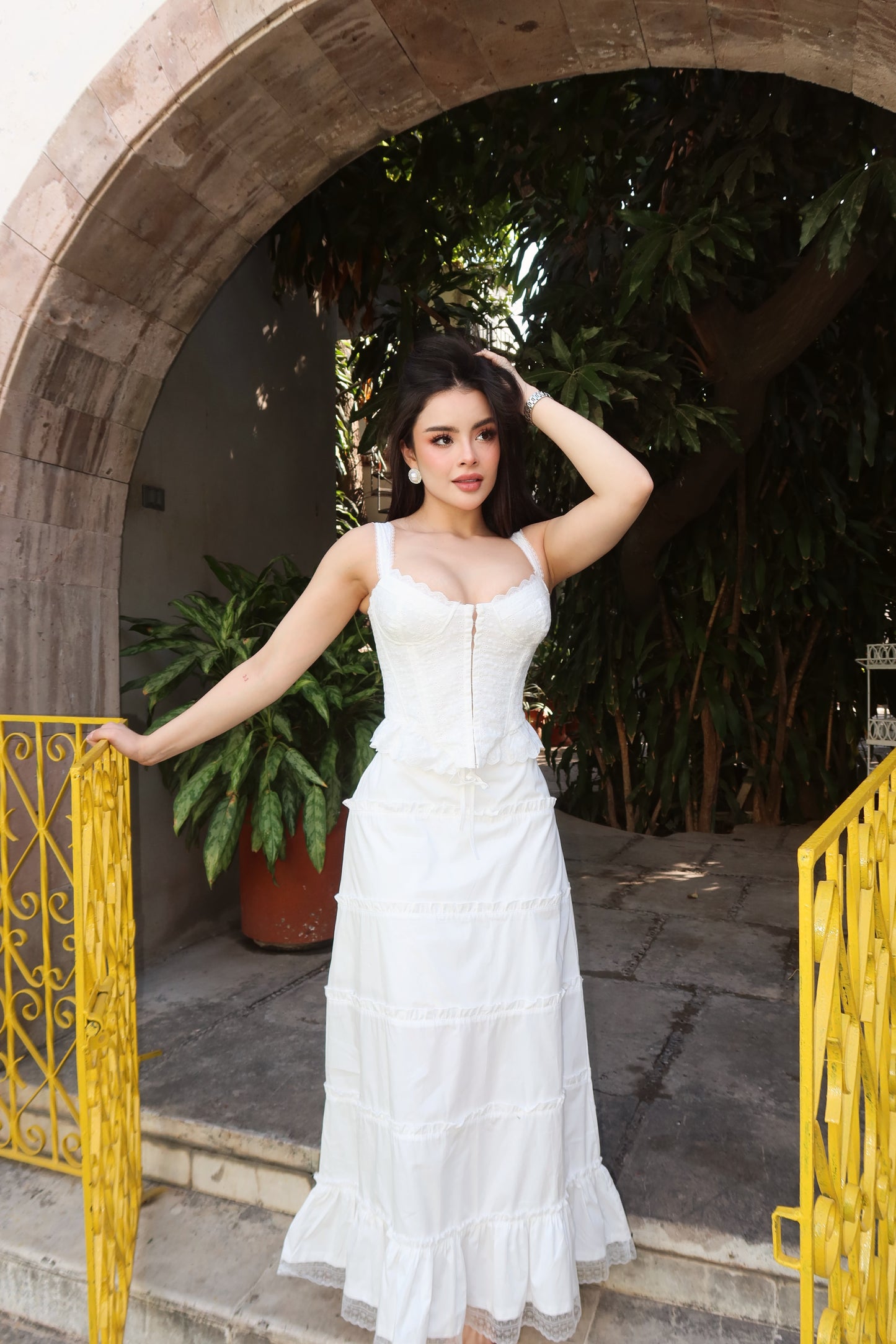 CONJUNTO ENCAJE BLANCO