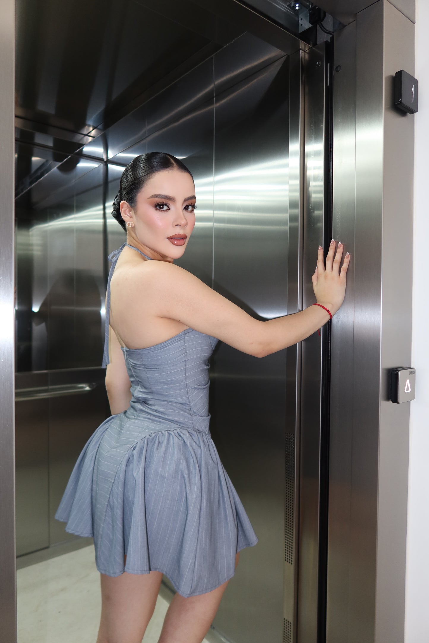 VESTIDO MINI CLARA GRIS