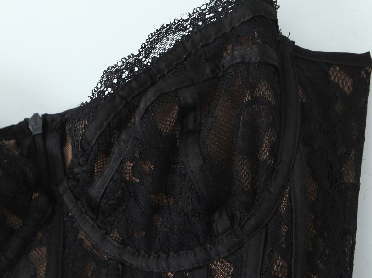 TOP BUSTIER NEGRO VANESSA