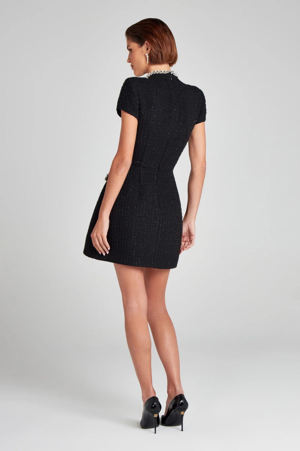 VESTIDO CON PIEDRAS NEGRO