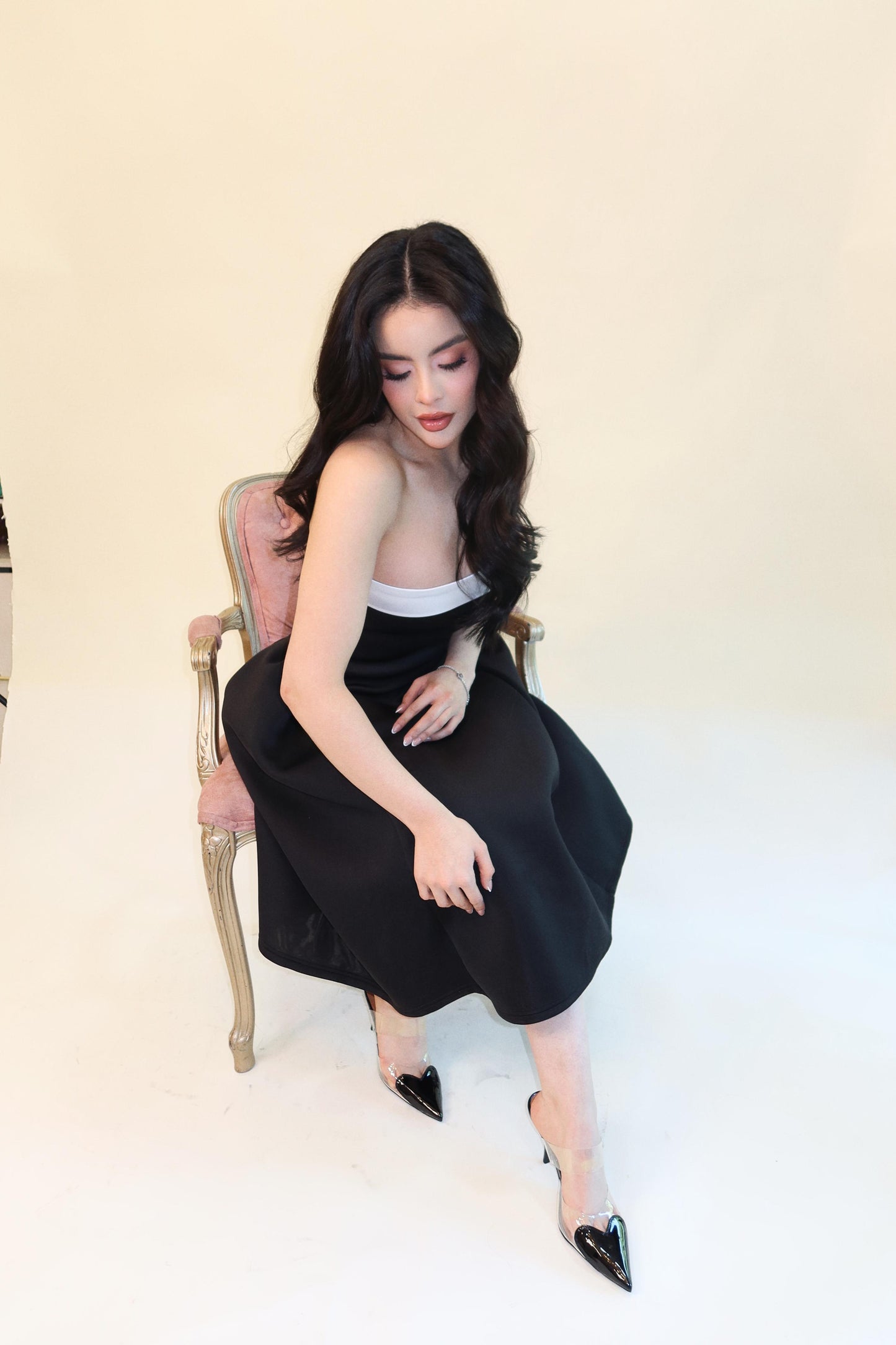 FRANCE DRESS NEGRO/BLANCO