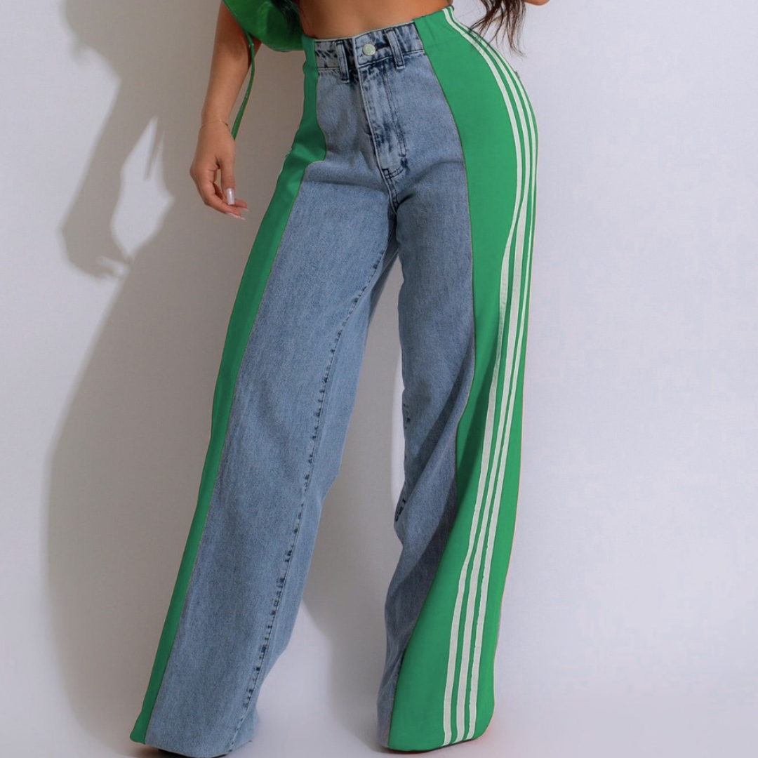 TRACK PANT MEZCLILLA CLARA -VERDE