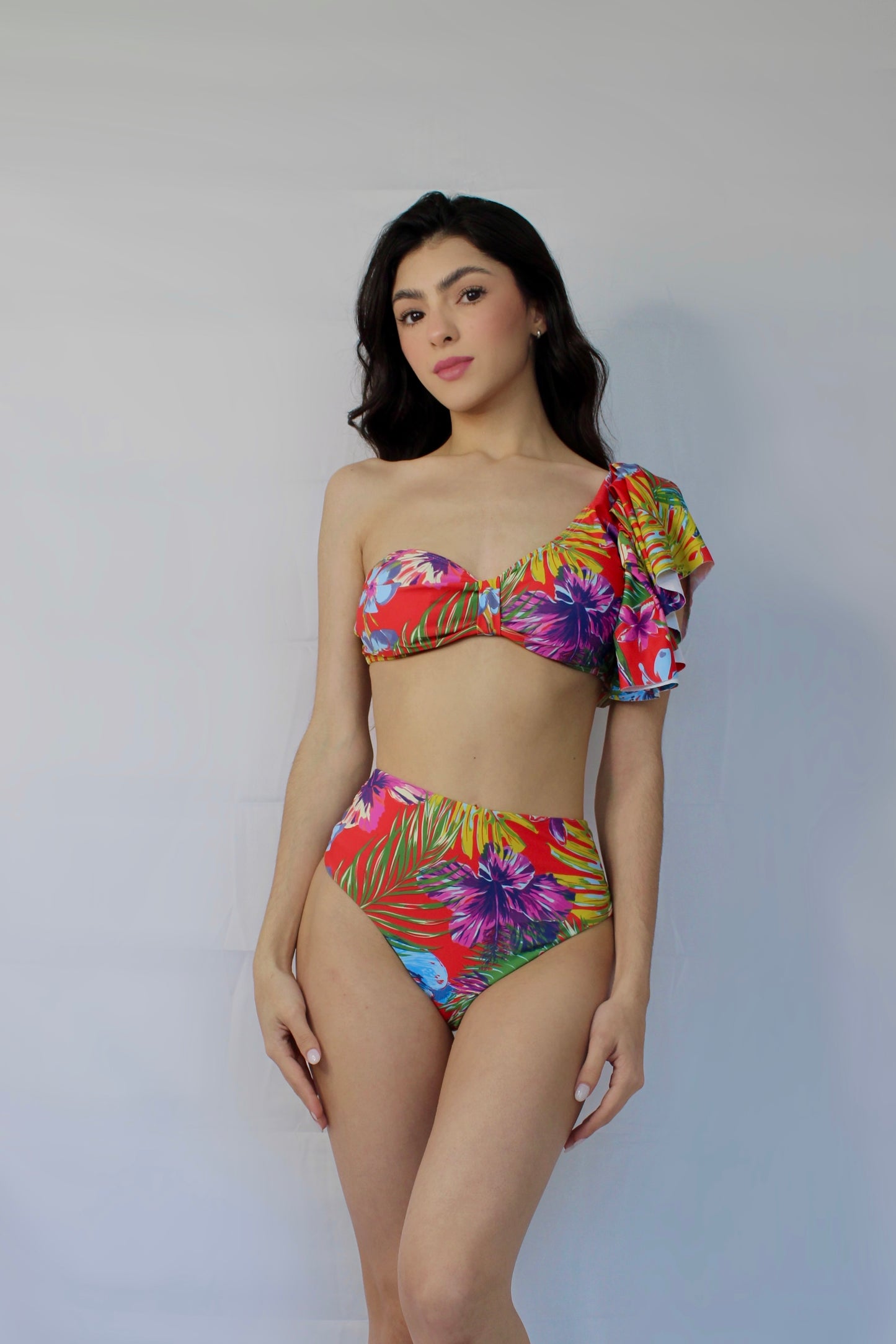 BIKINI ROJO CON PALMERAS