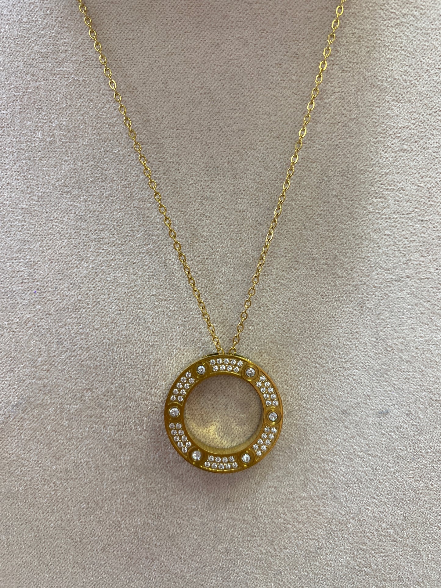 CADENA INSPO CARTIER CON PIEDRAS