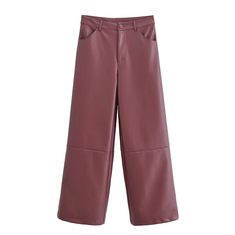 PANTALON EFECTO PIEL TINTO