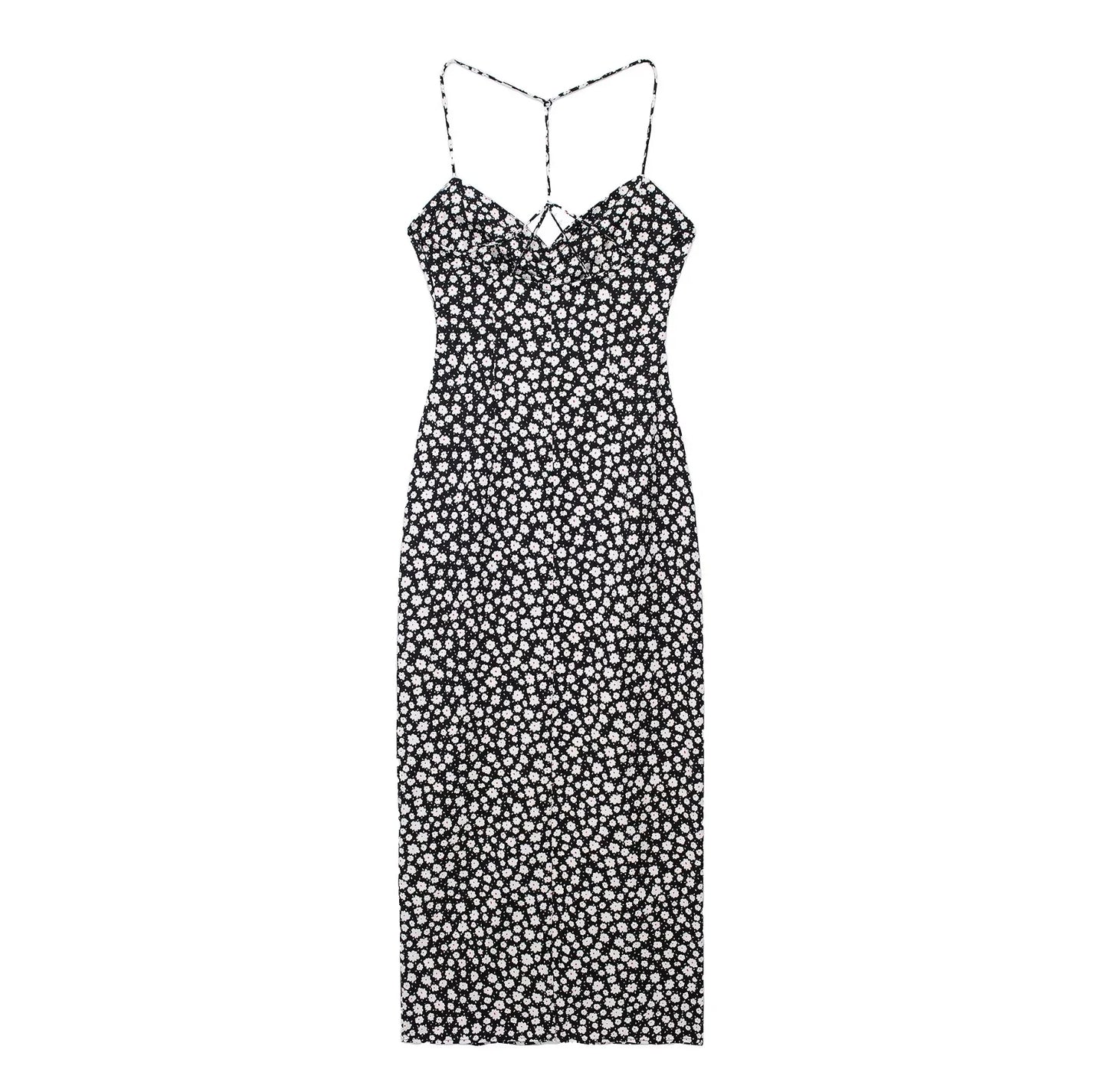 VESTIDO FLORES NEGRO