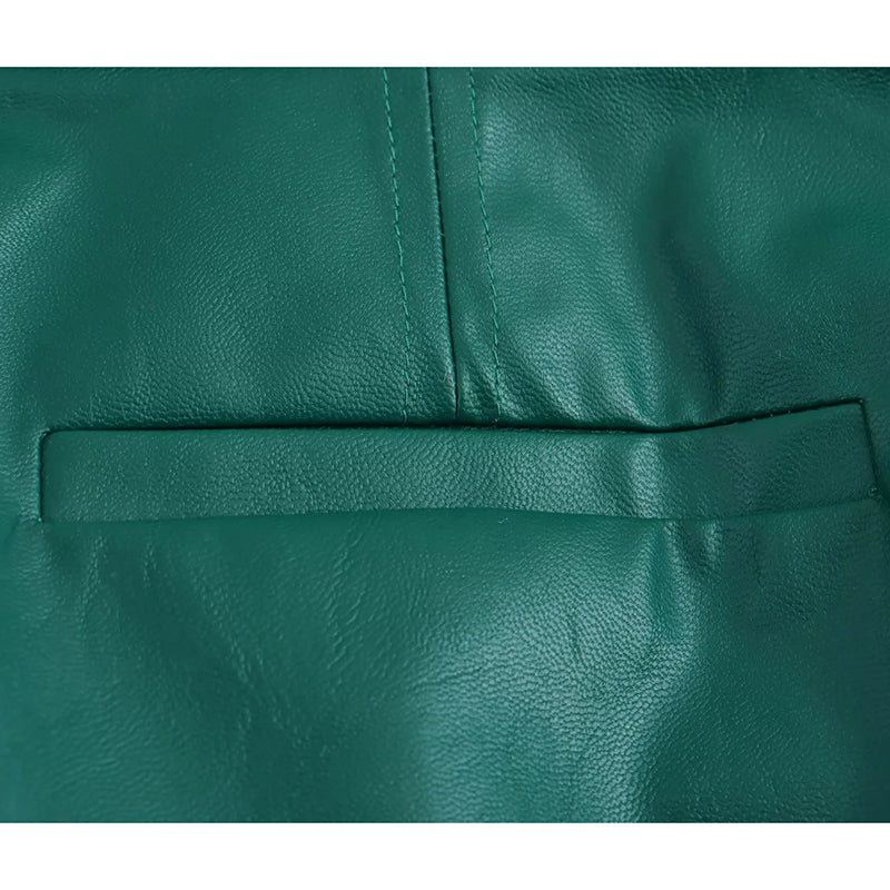 CONJUNTO VERDE EFECTO PIEL