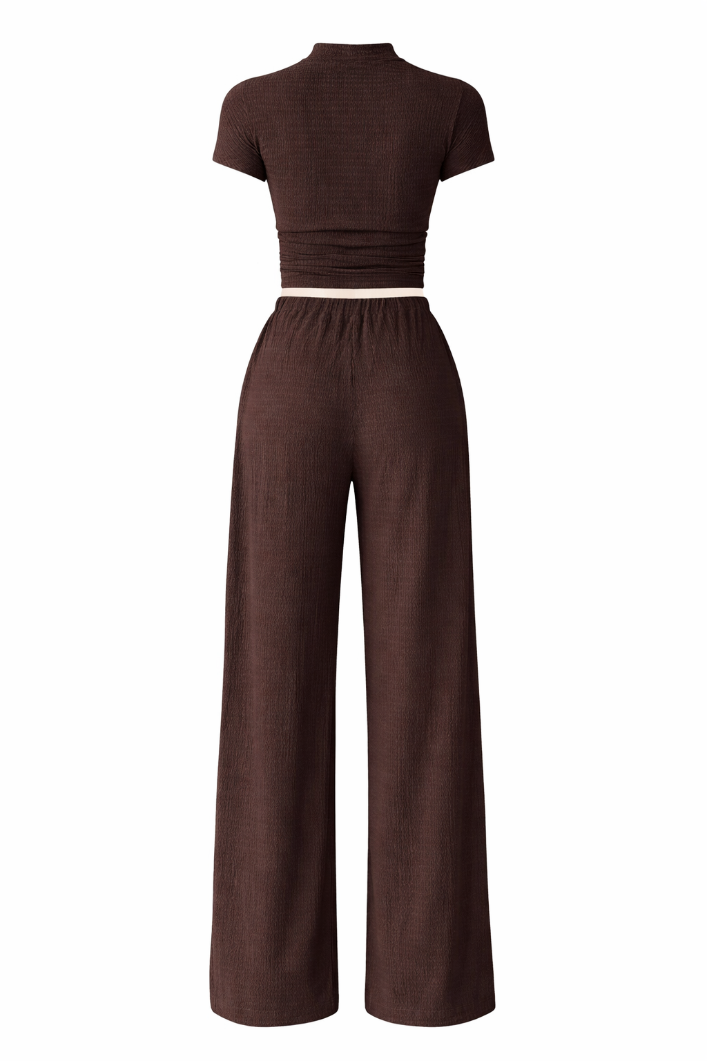 CONJUNTO KATIE CAFÉ BLUSA + PANTALÓN