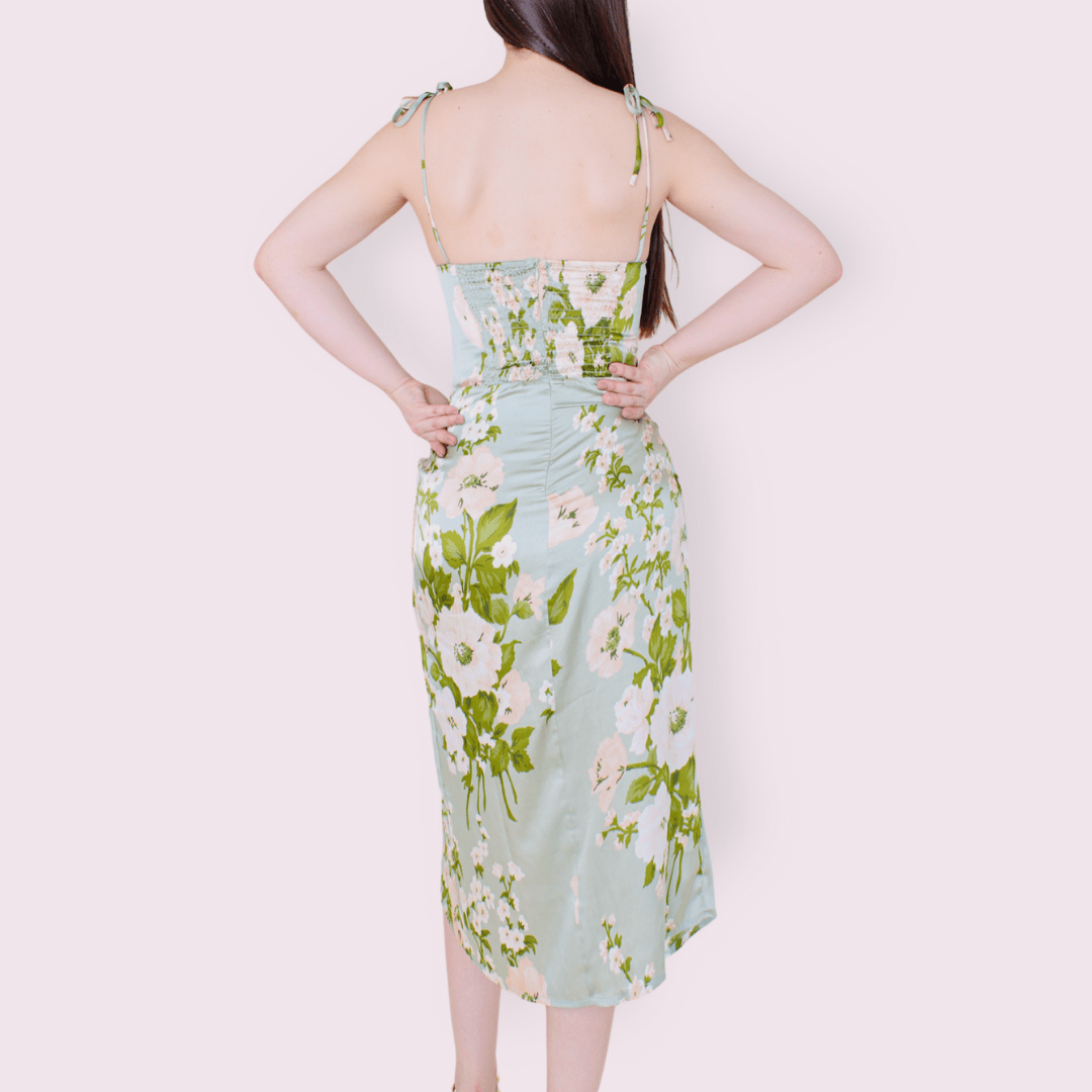 VESTIDO ESTAMPADO VERDE MENTA
