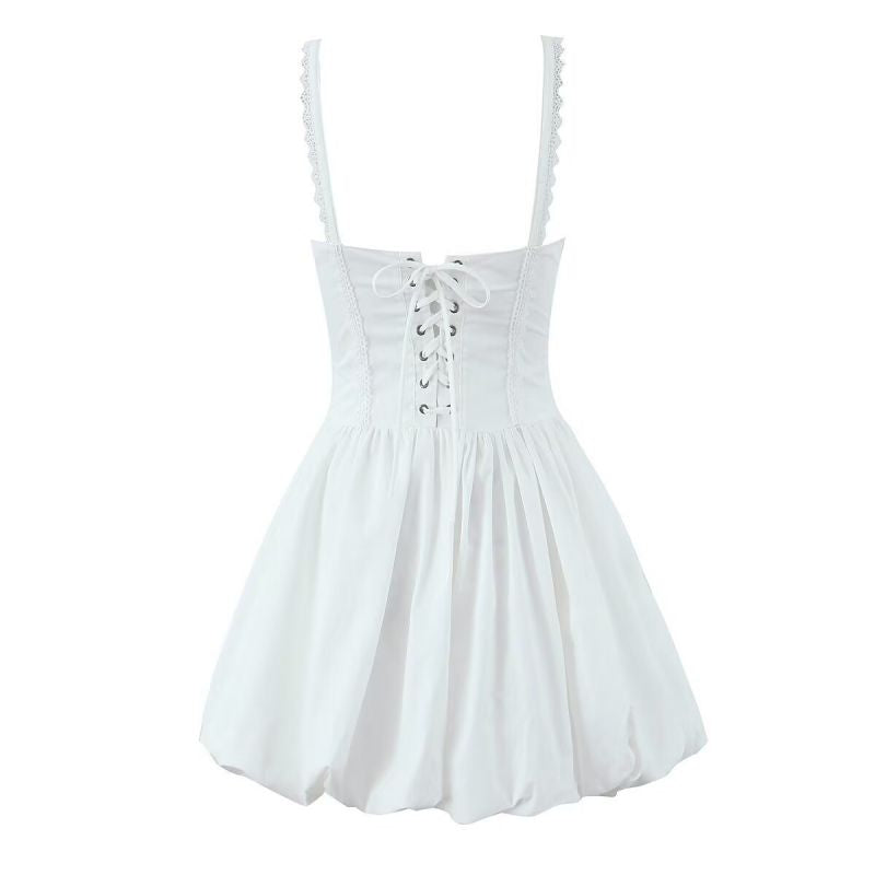 VESTIDO MINI CELESTE CORSET WHITE