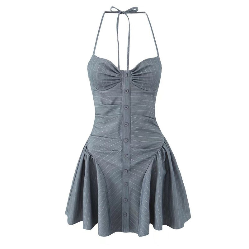 VESTIDO MINI CLARA GRIS
