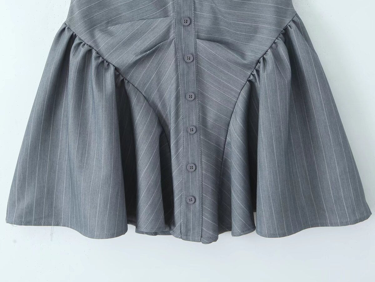 VESTIDO MINI CLARA GRIS
