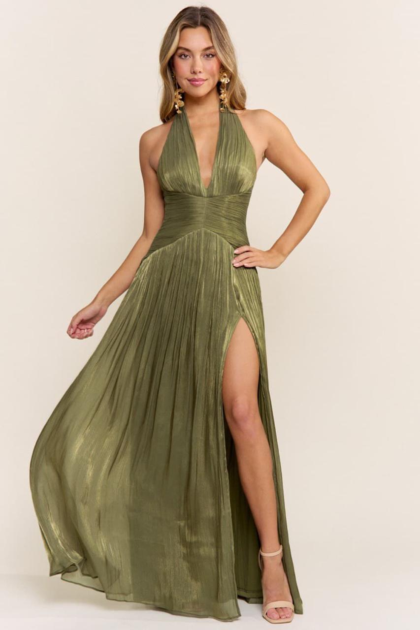 VESTIDO KADIE MAXI VERDE OLIVO