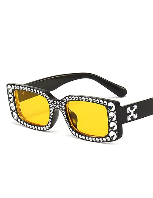 LENTE OFFW CON PIEDRAS AMARILLO