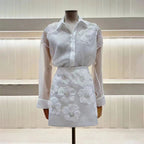 CONJUNTO LADY BLANCO FLORES 3D