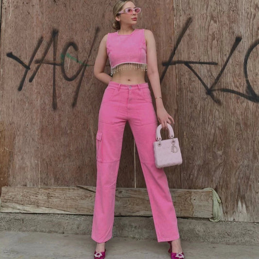 PANTALON MZC CARGO ROSA