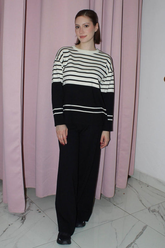 CONJUNTO CON LÍNEAS BLANCO Y NEGRO