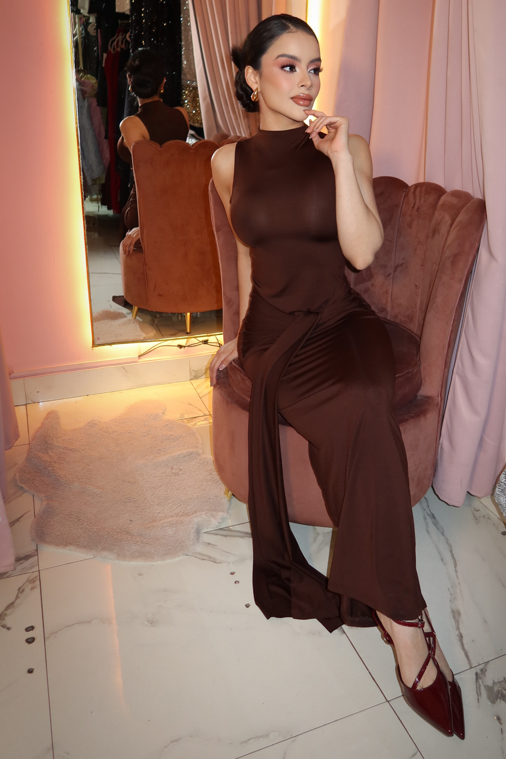 VESTIDO TAYLOR CAFÉ