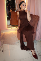 VESTIDO TAYLOR CAFÉ