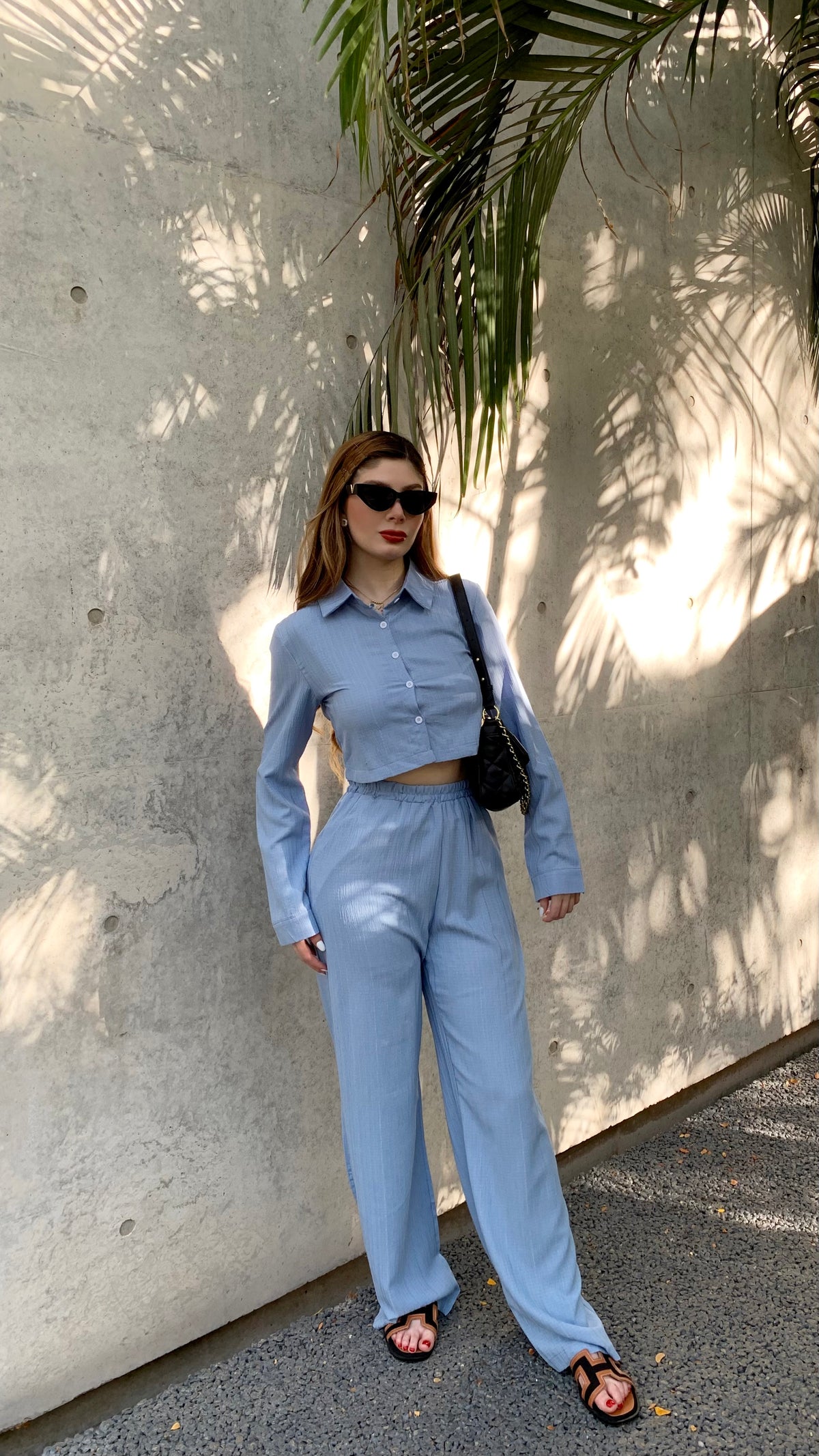 SET BLUSA CORTA+ PANTALÓN