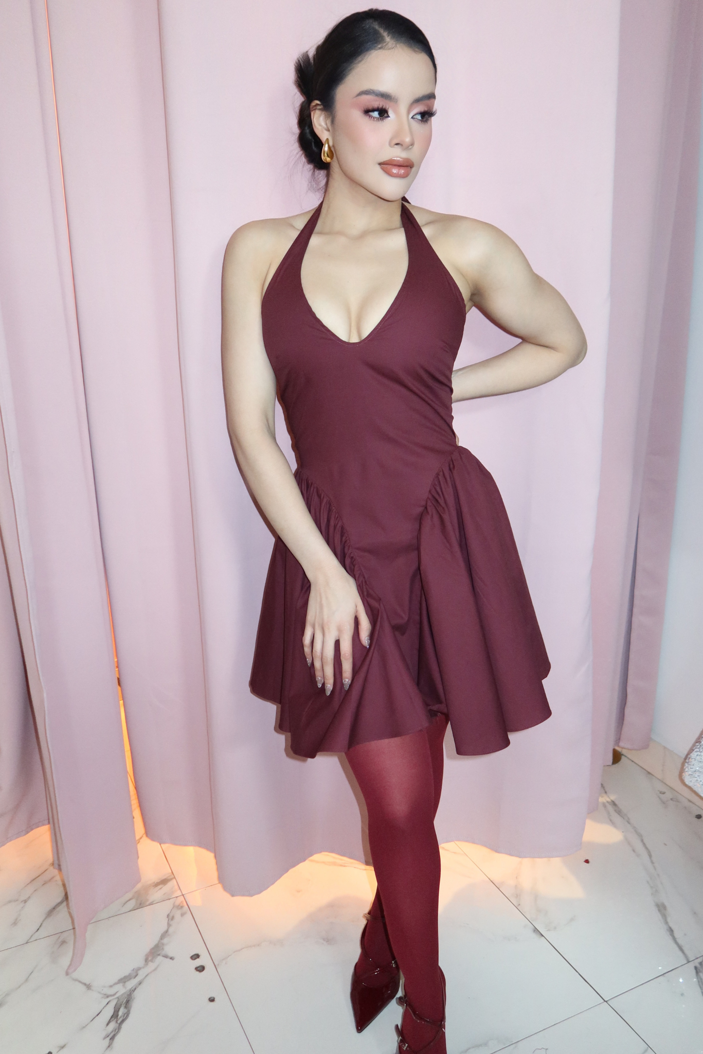VESTIDO BURGUNDY NAOMI