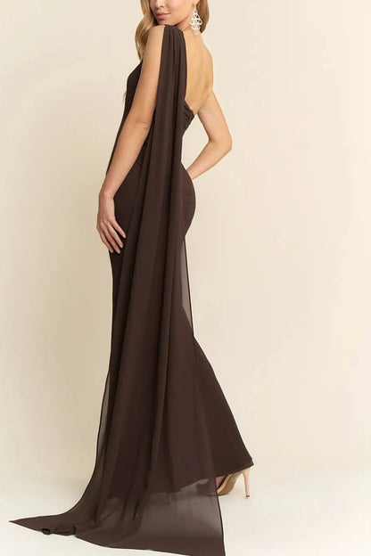 VESTIDO MAXI BELLAIRE CHOCOLATE