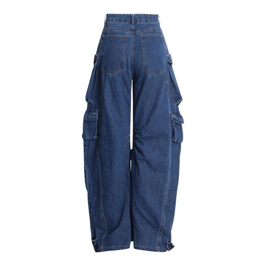 PANTALÓN CARGO MEZCLILLA OBSCURA
