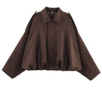 CHAMARRA BOMBER ALIRA CAFE