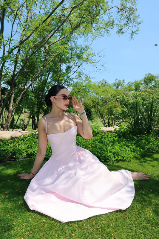VESTIDO SCARLETT MIDI BABY PINK