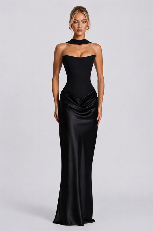 VESTIDO MAXI CHANELLE NEGRO