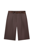 SHORT CAFÉ CHOCOLATE CON CINTO