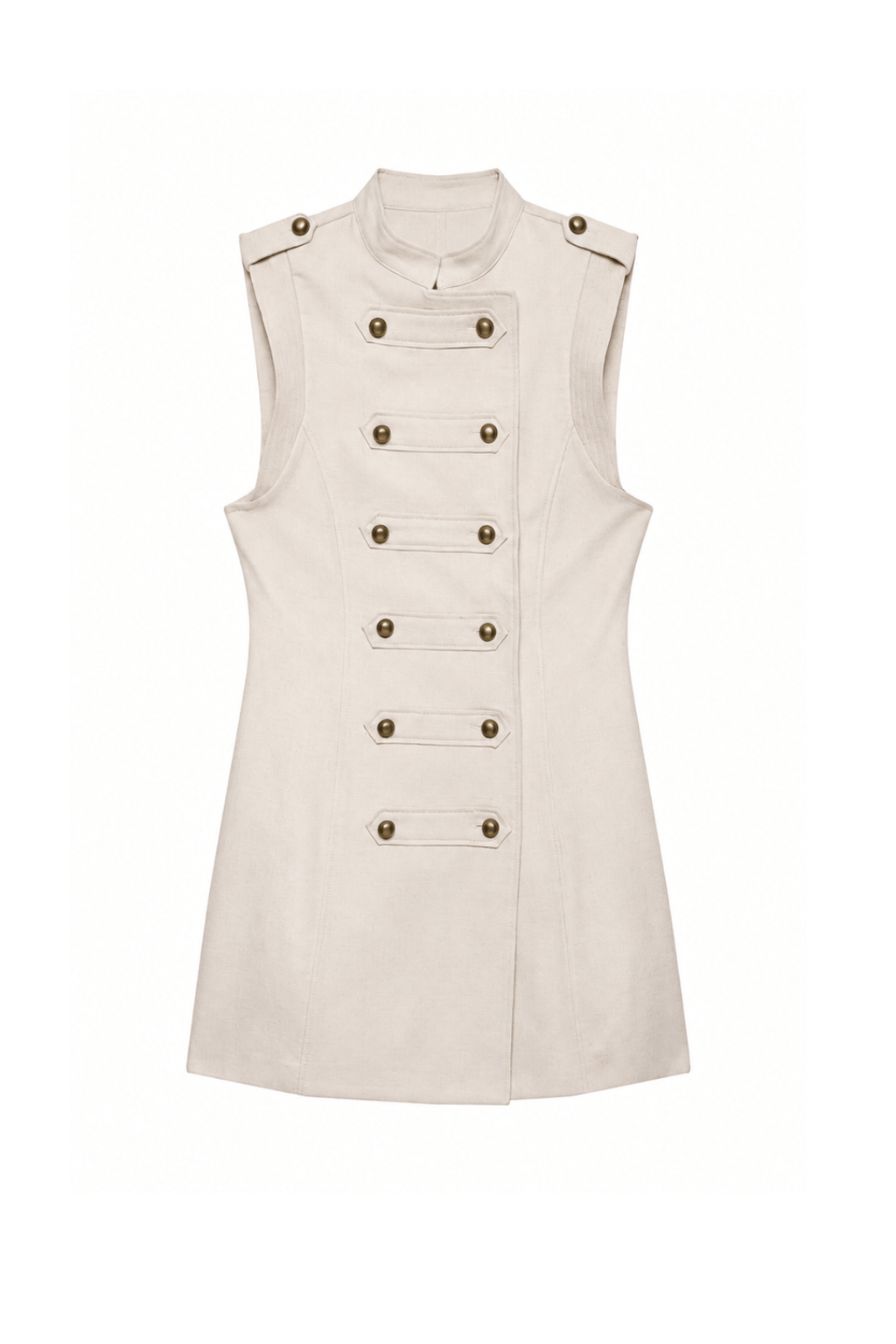 VESTIDO NAPOLEÓN DARIELLA APRICOT MINI