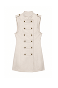 VESTIDO NAPOLEÓN DARIELLA APRICOT MINI