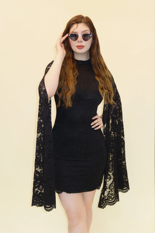 VESTIDO ELEONOR ENCAJE NEGRO