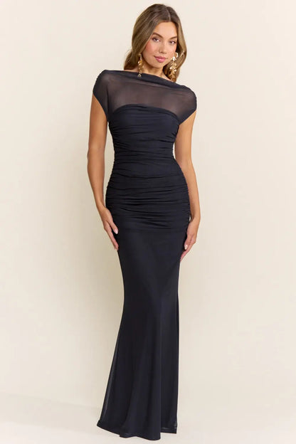VESTIDO MAXI MARLENE AZUL MARINO
