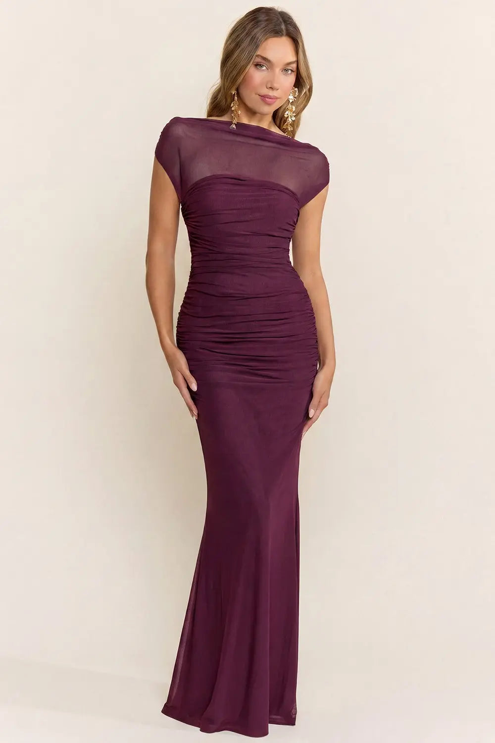 VESTIDO MAXI MARLENE PLUM