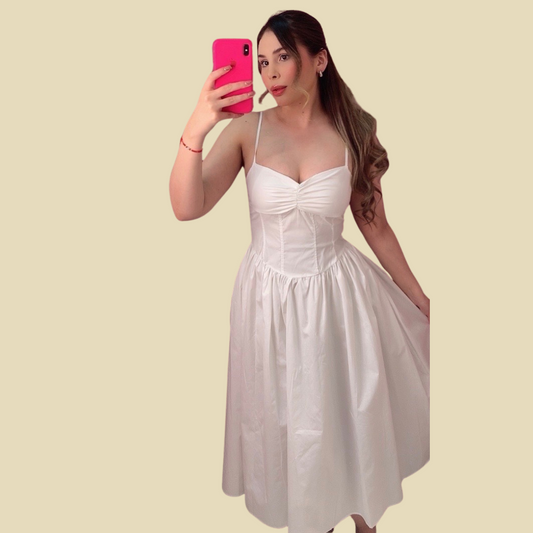 VESTIDO MIDI BEATRIZ BLANCO
