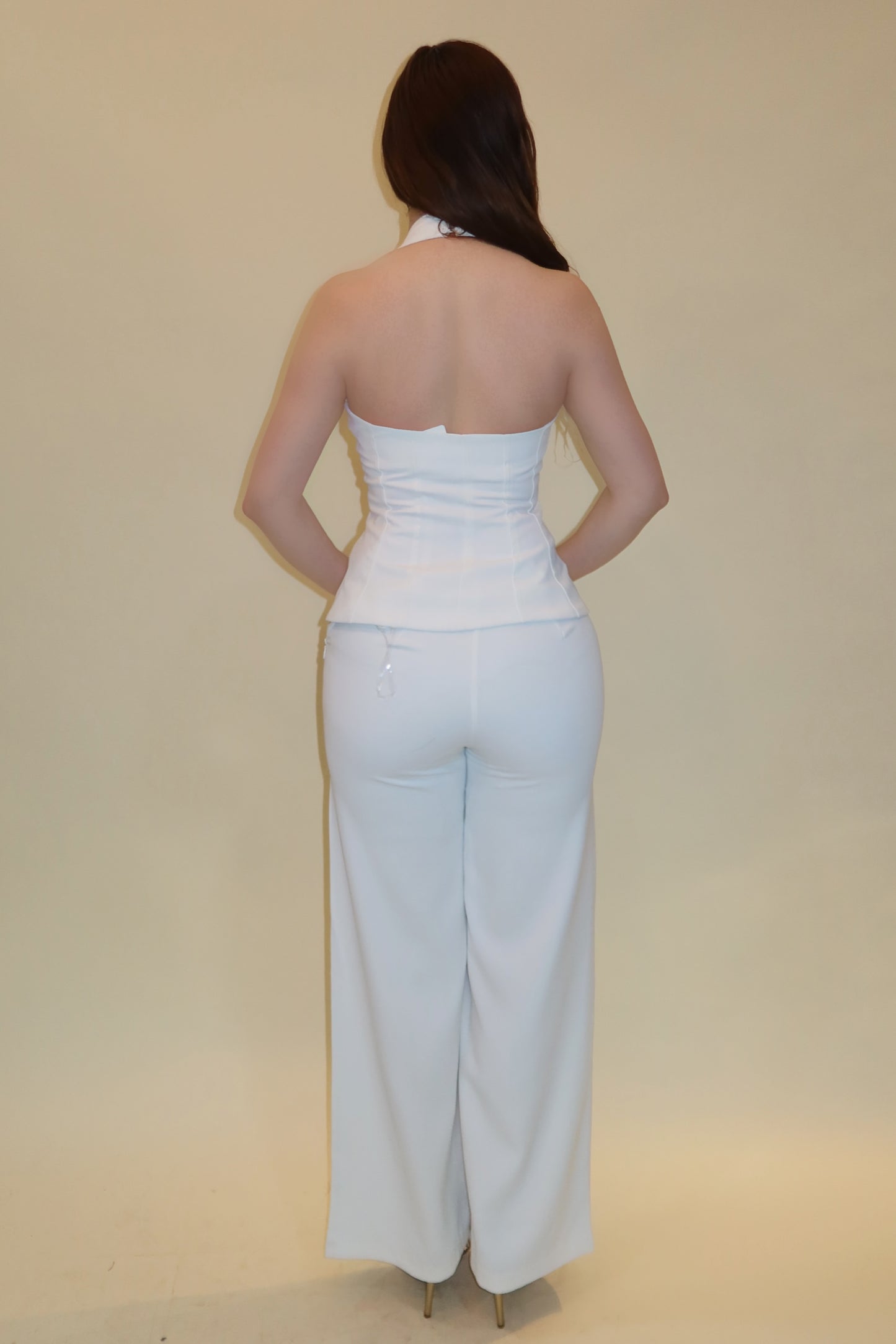 CAMILLE SET BLANCO PANTALON + CHALECO