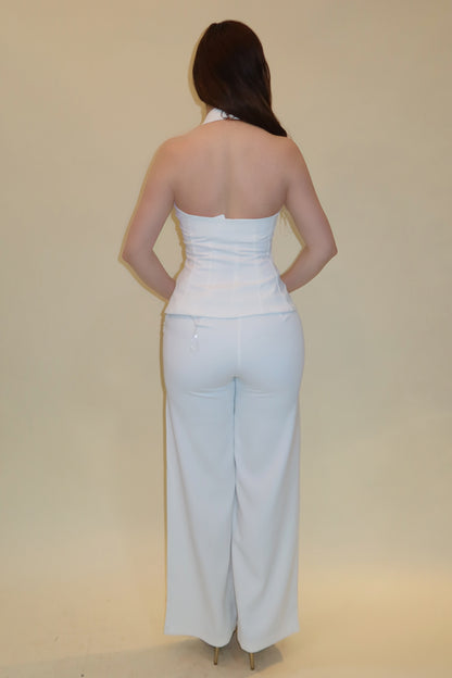 CAMILLE SET BLANCO PANTALON + CHALECO